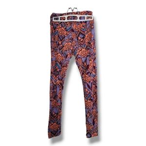 Lularoe Rose Pattern Leggings O/S